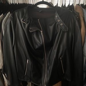Black leather jacket